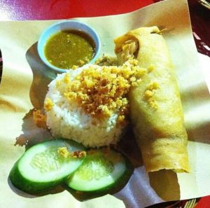 Lumpia Bom di kedai EXTRA PEDAS