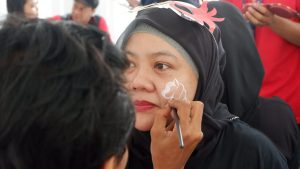 Face painting di Mandiri Karnaval 2018