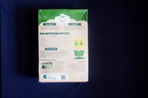 kemasan Arla puregrow organik (belakang)